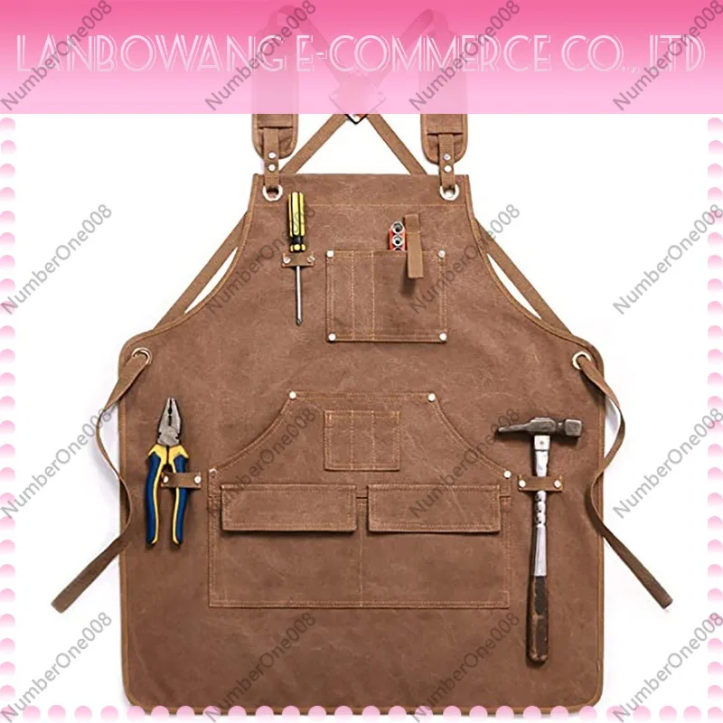 Gardening Tools Logo - Утолщенный рабочий фартук из холста с