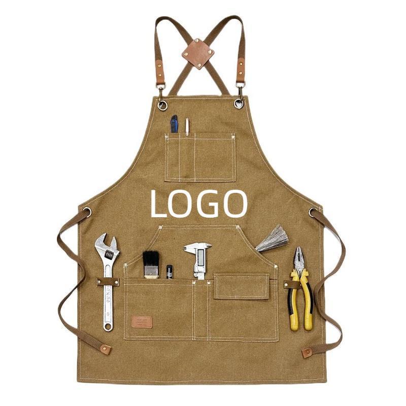 Gardening Tools Logo - Холщовый фартук с несколькими карманами, садовая