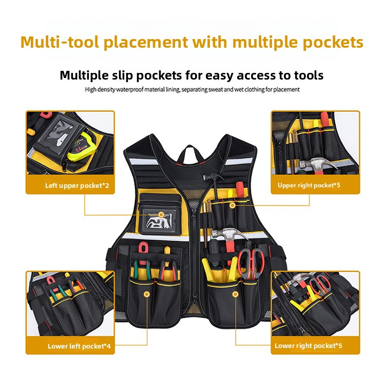 Gardening Tools Logo - Многофункциональный рабочий жилет с настраиваемым логотипом,