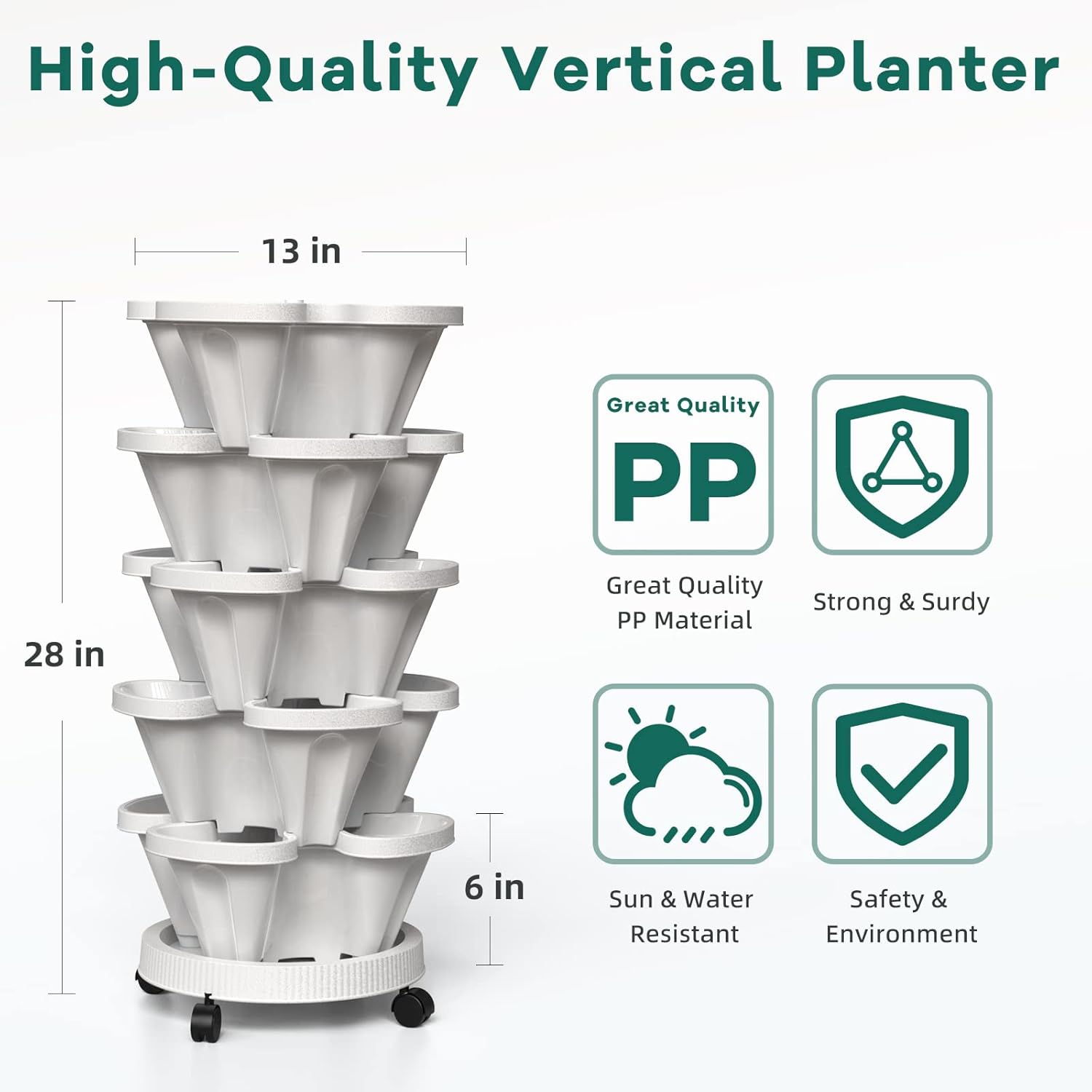 Штабелируемый цветочный горшок – обзор и цена Vertical Wall Planter